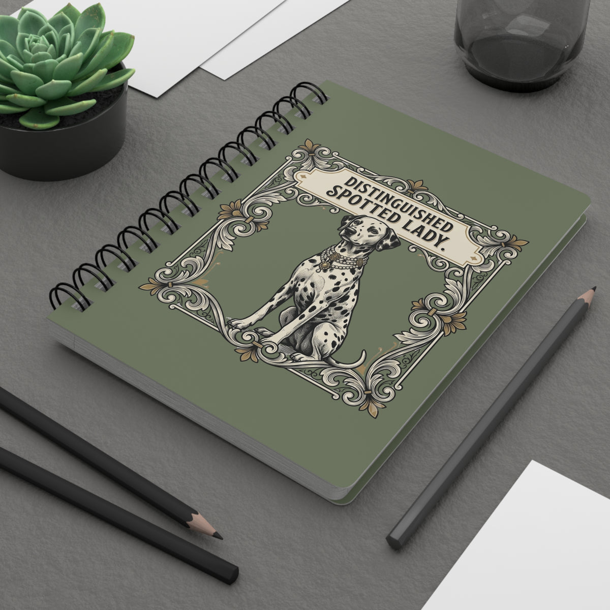 Distinguished Spotted Lady - Spiral Journal - Moos