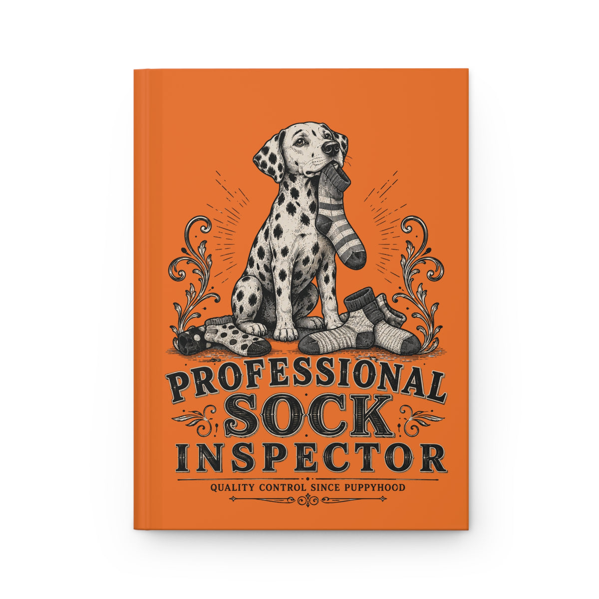 Professional Sock Inspector - Hardcover Journal - Orange