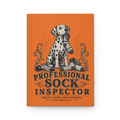 Professional Sock Inspector - Hardcover Journal - Orange