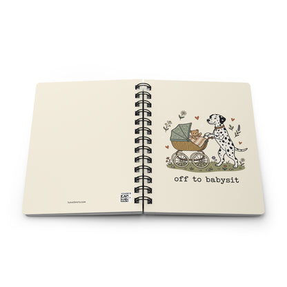 Off To Babysit - Spiral Journal - Ivory