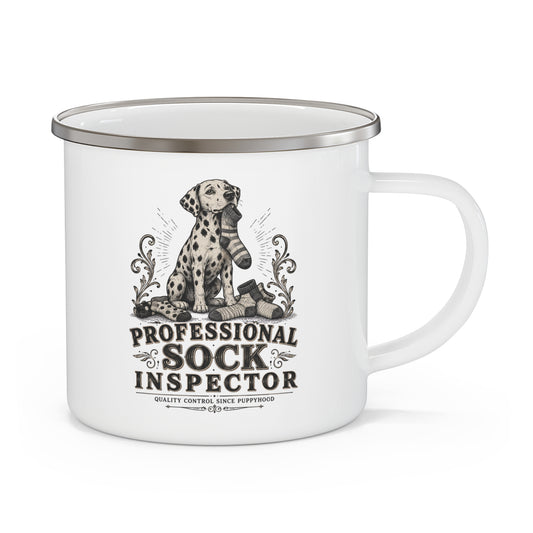 Professional Sock Inspector - Enamel Mug 12oz