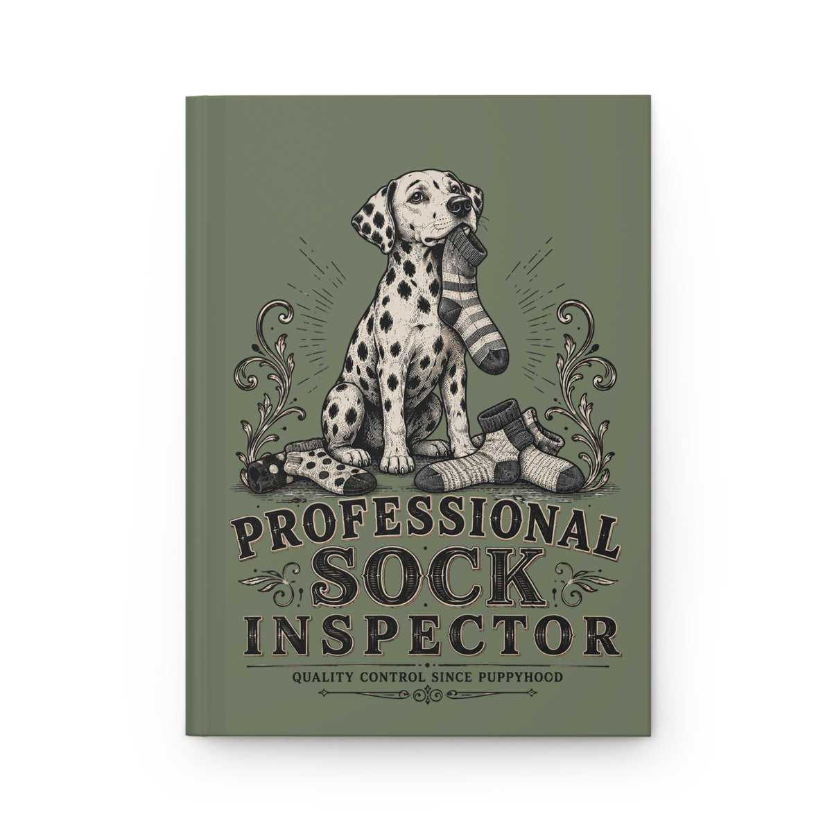 Professional Sock Inspector - Hardcover Journal - Moos