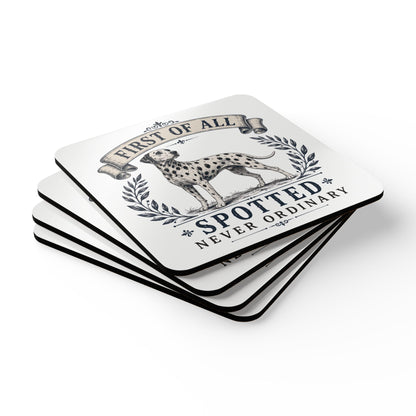 First of All Spotted Never Ordinary - Corkwood Coaster Set