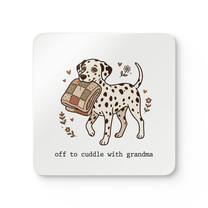 Off To Cuddle With Grandma - Corkwood Coaster Set