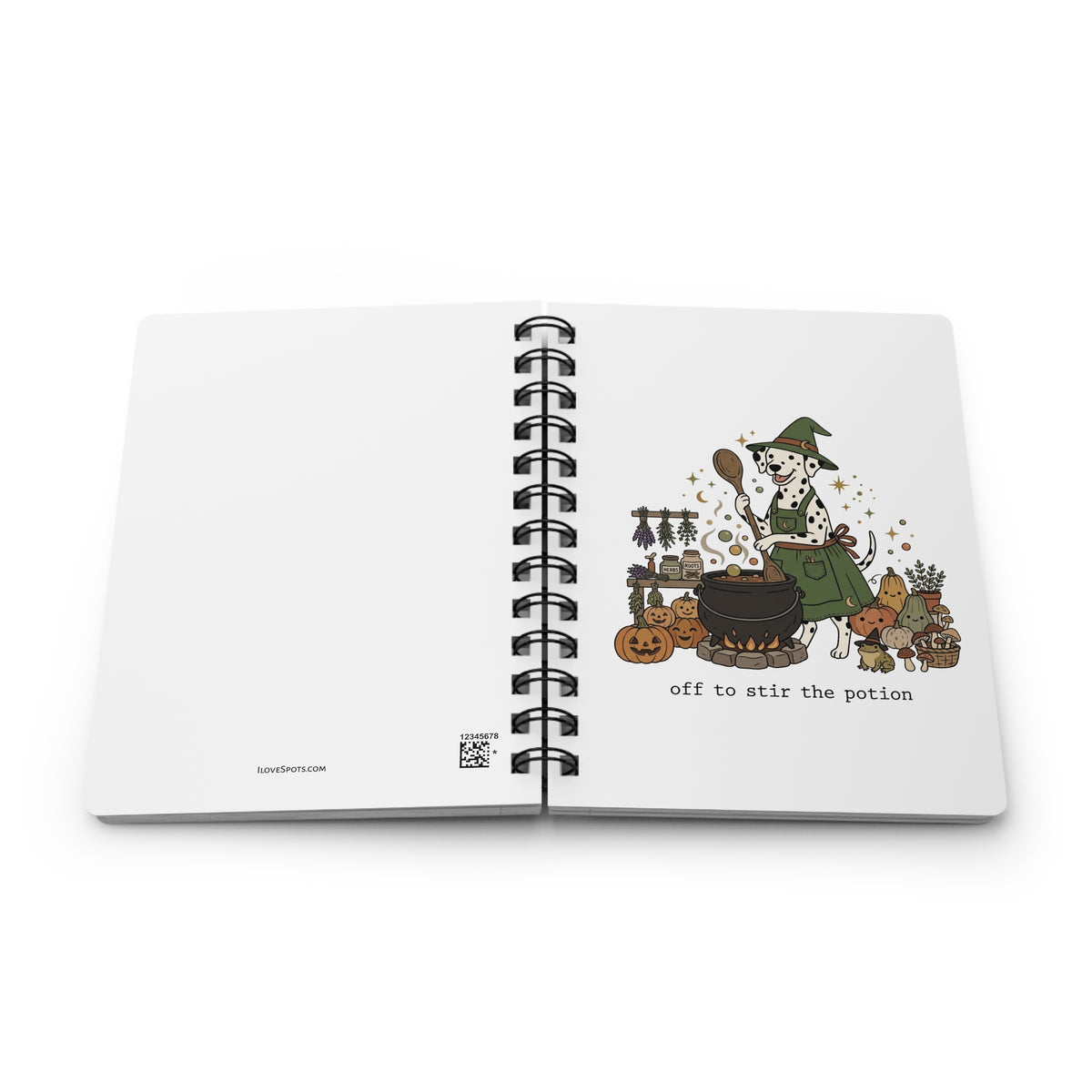 Off To Stir The Potion - Spiral Journal - White