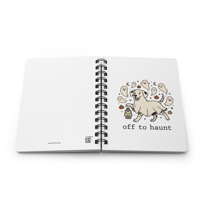 Off To Haunt - Spiral Journal - White