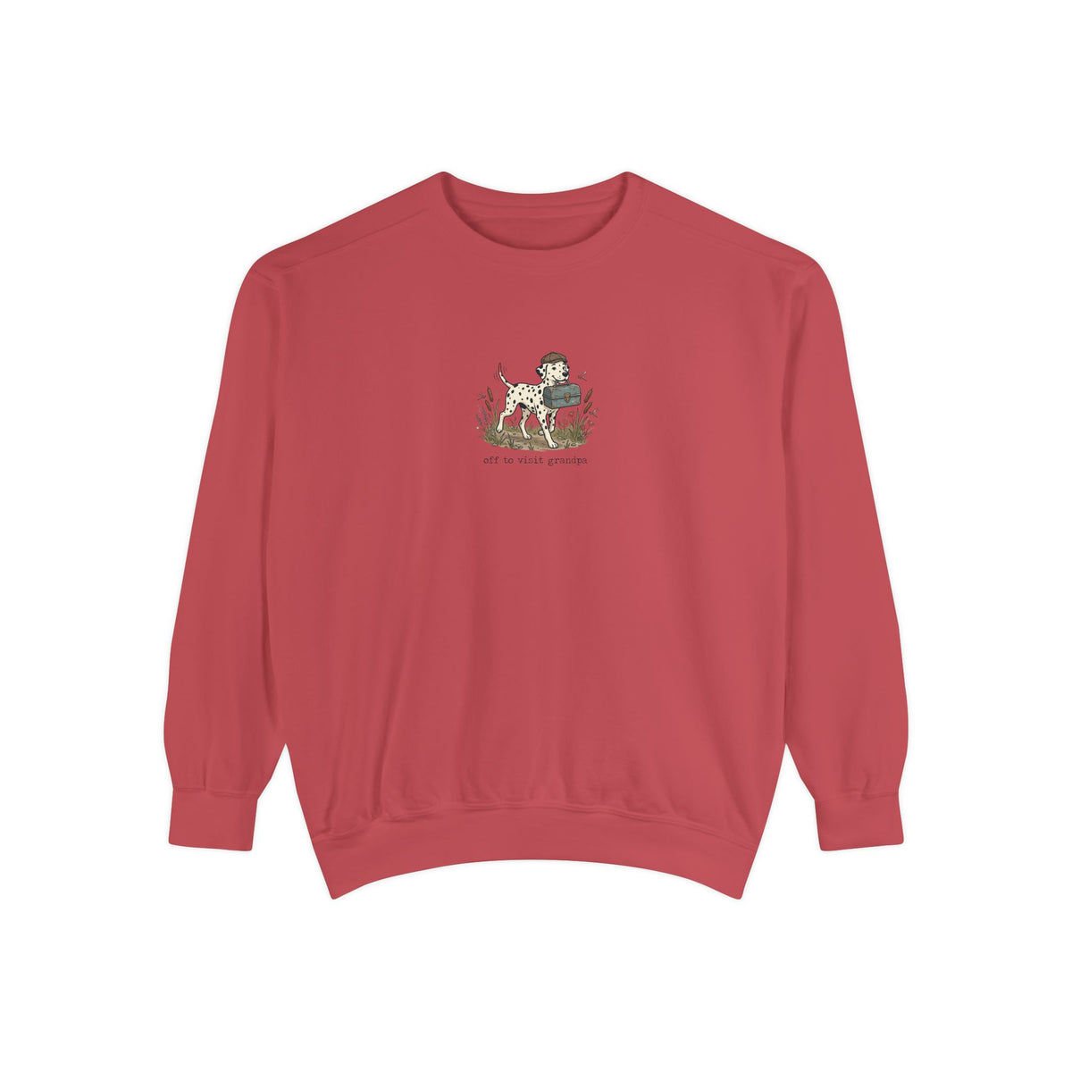 Off To Visit Grandpa - Comfort Colors 1566 Crewneck Sweatshirt