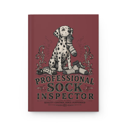 Professional Sock Inspector - Hardcover Journal - Chili