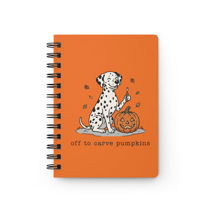 Off To Carve Pumpkins - Spiral Journal - Orange