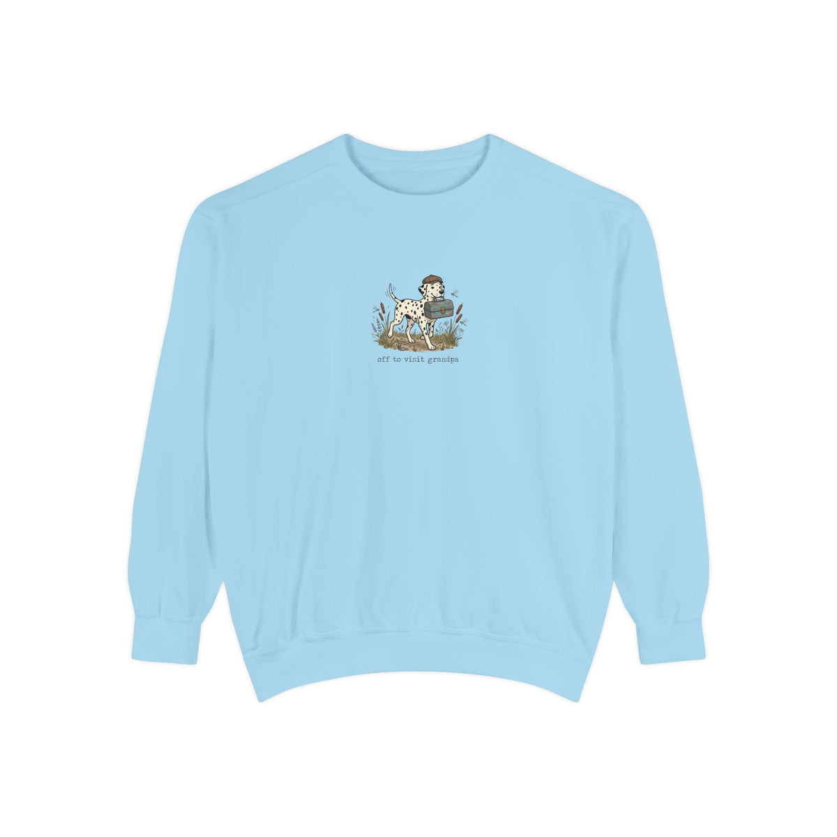 Off To Visit Grandpa - Comfort Colors 1566 Crewneck Sweatshirt