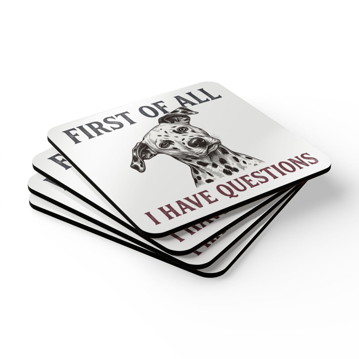 First of All I Have Questions - Corkwood Coaster Set