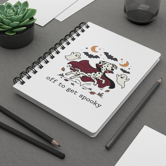 Off To Get Spooky - Spiral Journal - White