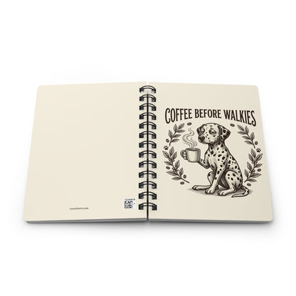Coffee Before Walkies - Spiral Journal - Ivory