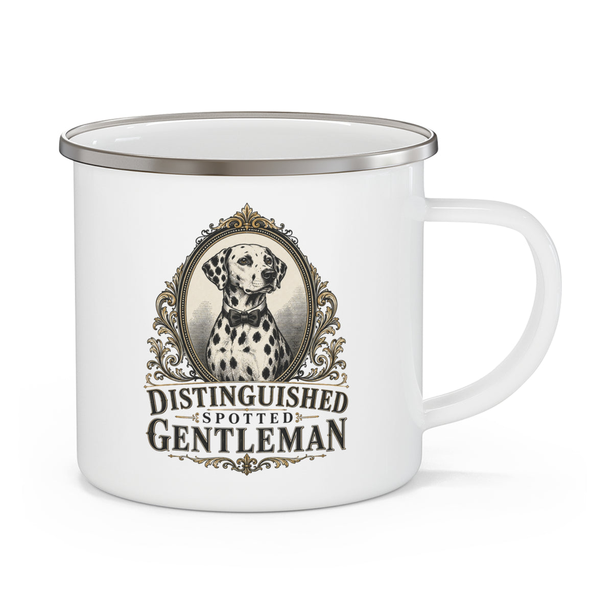 Distinguished Spotted Gentleman - Enamel Mug 12oz