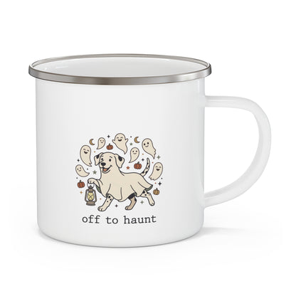 Off To Haunt-  Enamel Mug 12oz