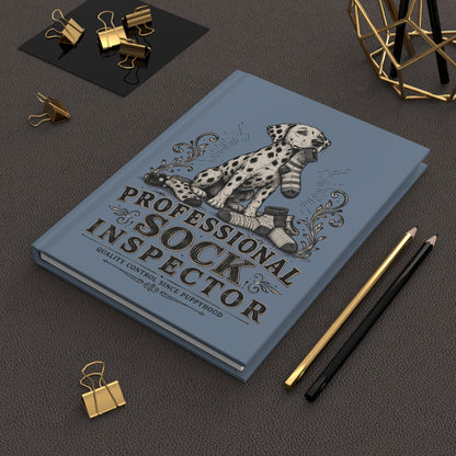 Professional Sock Inspector - Hardcover Journal - Blue Jean