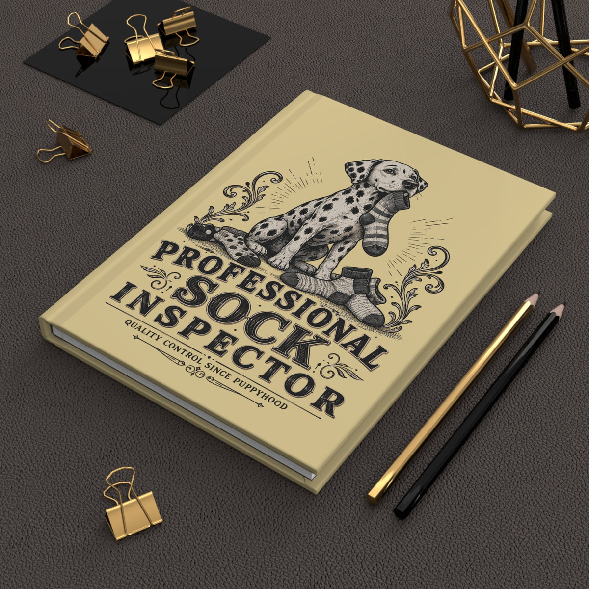 Professional Sock Inspector - Hardcover Journal - Butter