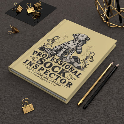 Professional Sock Inspector - Hardcover Journal - Butter