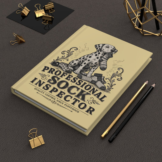 Professional Sock Inspector - Hardcover Journal - Butter