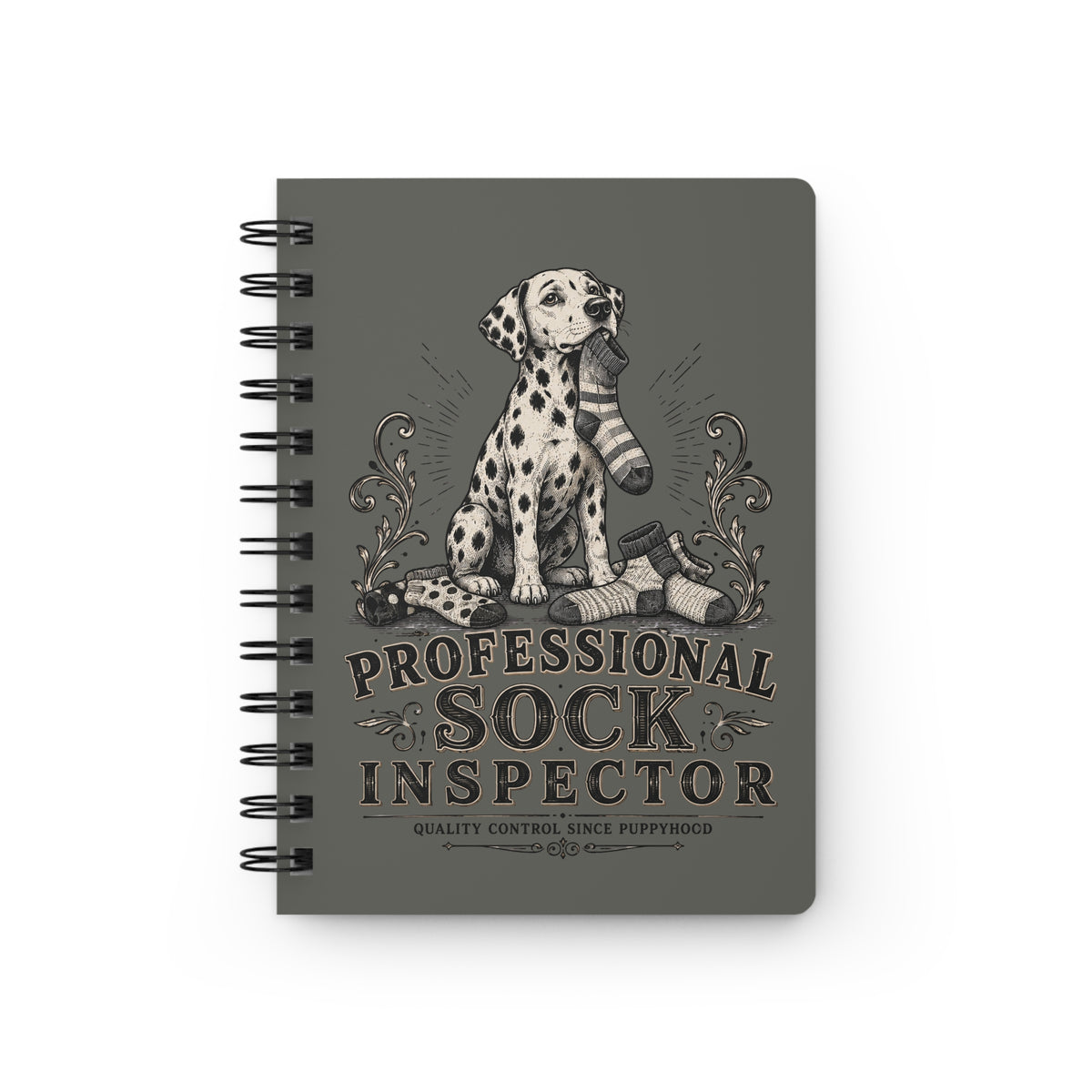 Professional Sock Inspector - Spiral Journal - Pepper
