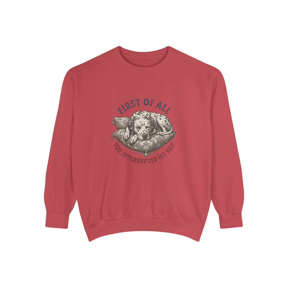 First of All You Interrupted My Nap - Comfort Colors 1566 Crewneck Sweatshirt
