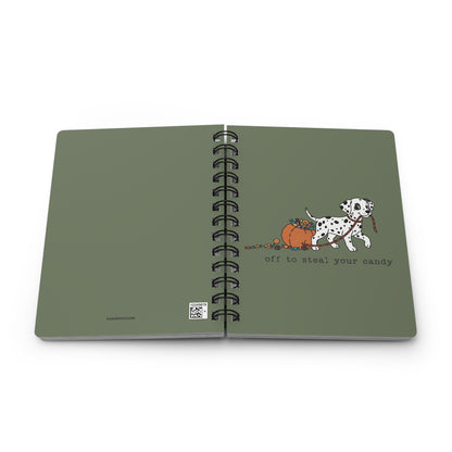 Off To Steal Your Candy - Spiral Journal - Moos