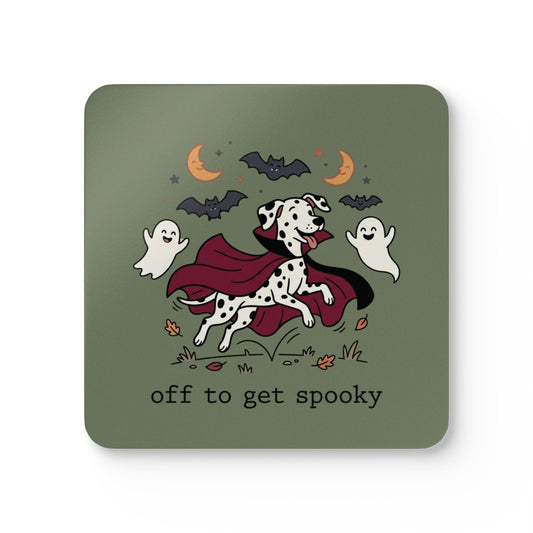 Off To Get Spooky - Corkwood Coaster Set - Moos