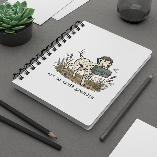 Off To Visit Grandpa - Spiral Journal - White