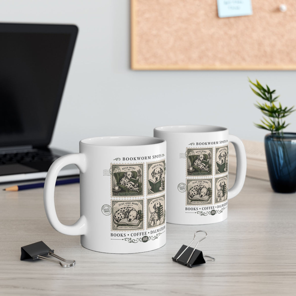 Bookworm Spots -  Ceramic Mug 11oz