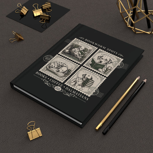 Bookworm Spots - Hardcover Journal - Black