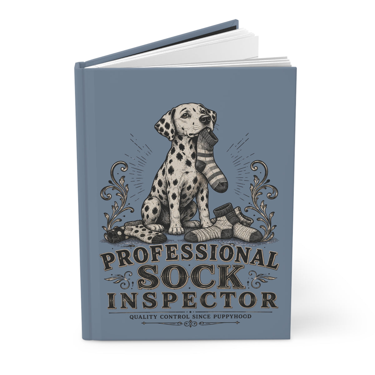 Professional Sock Inspector - Hardcover Journal - Blue Jean