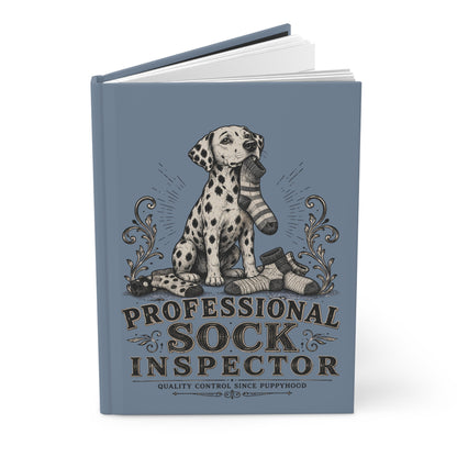 Professional Sock Inspector - Hardcover Journal - Blue Jean