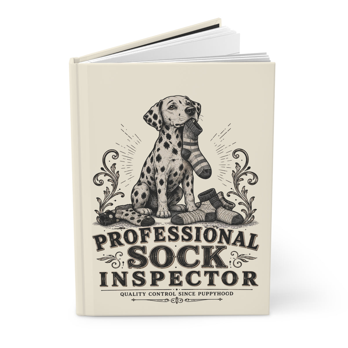 Professional Sock Inspector - Hardcover Journal - Ivory