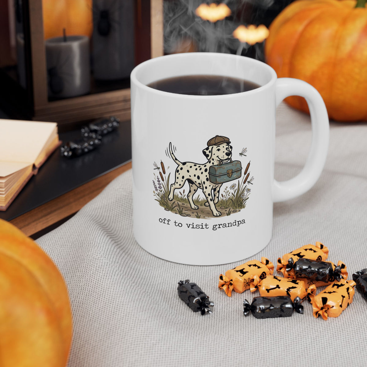 Off To Visit Grandpa -  Ceramic Mug 11oz