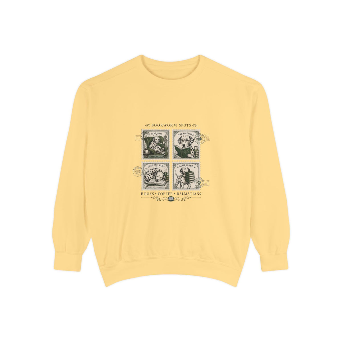 Bookworm Spots - Comfort Colors 1566 Crewneck Sweatshirt