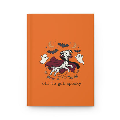 Off To Get Spooky - Hardcover Journal - Orange