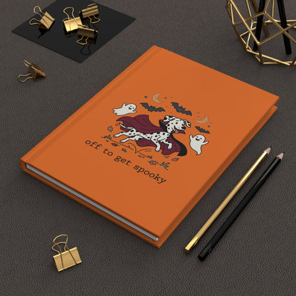 Off To Get Spooky - Hardcover Journal - Orange