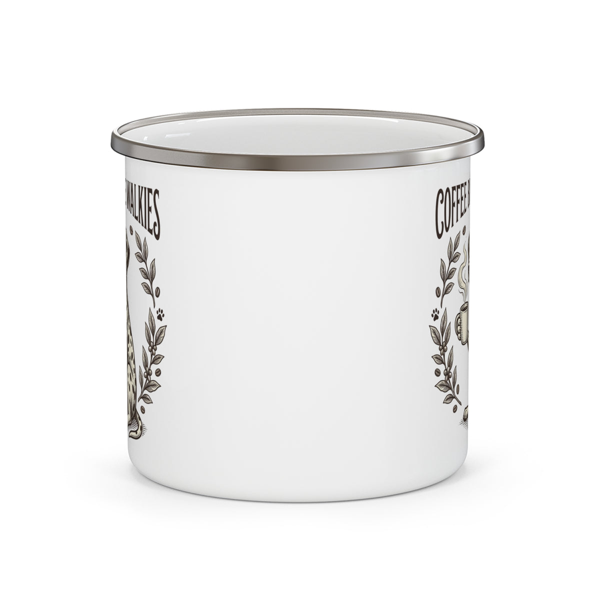Coffee Before Walkies - Enamel Mug 12oz