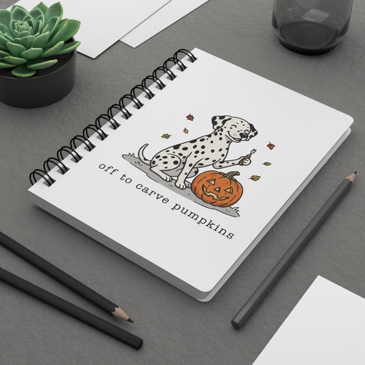 Off To Carve Pumpkins - Spiral Journal - White