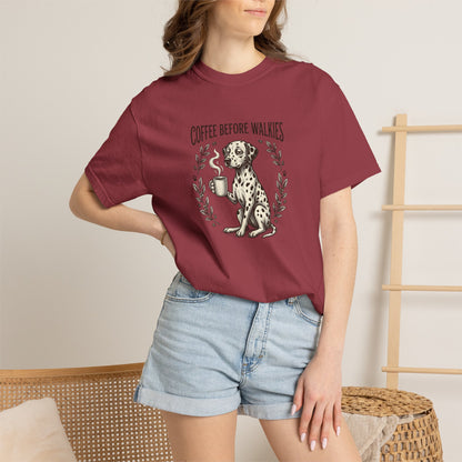 Coffee Before Walkies Comfort Color 1717 T-Shirt