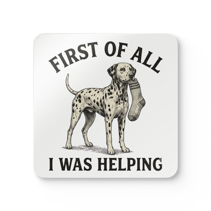 First of All I Was Helping - Corkwood Coaster Set