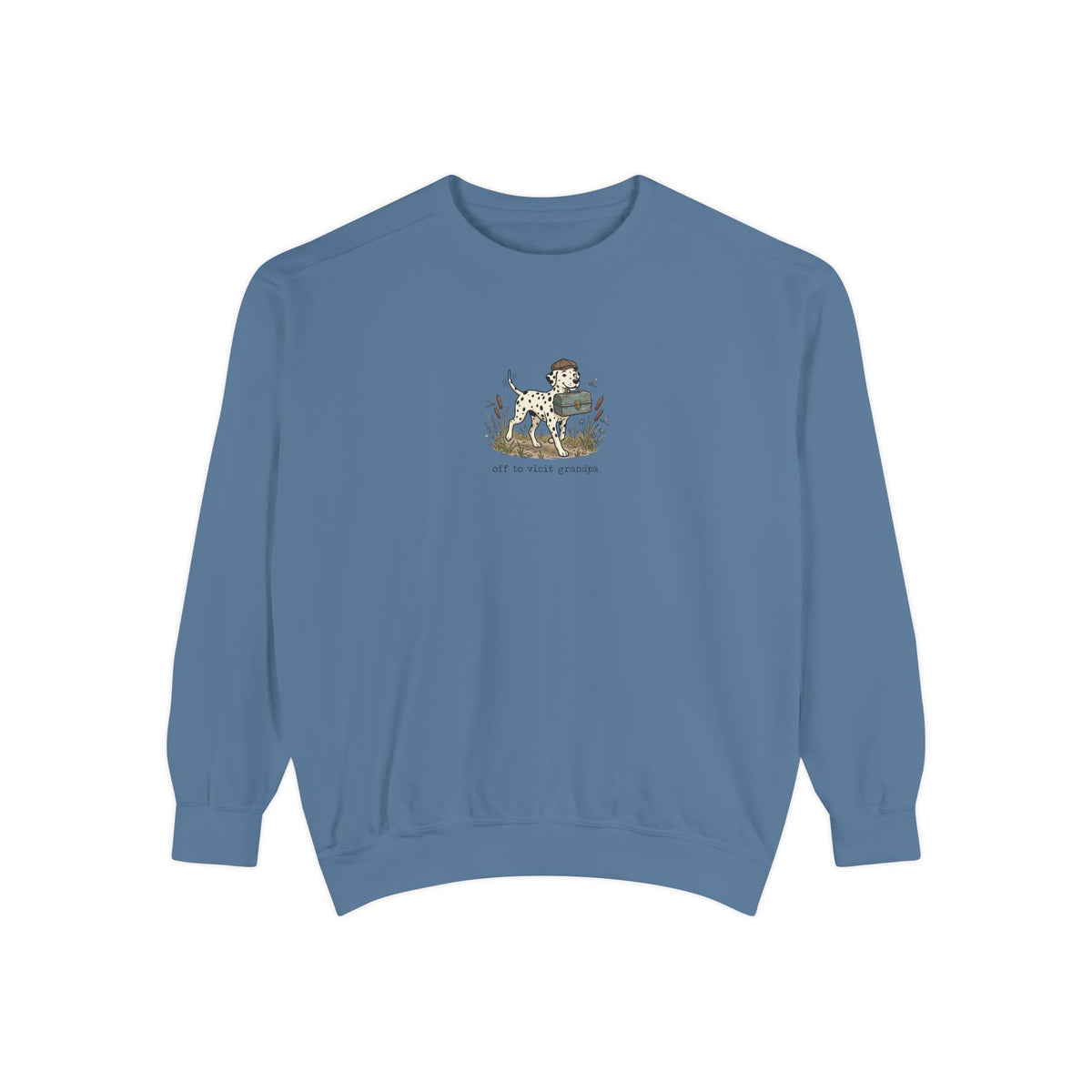 Off To Visit Grandpa - Comfort Colors 1566 Crewneck Sweatshirt