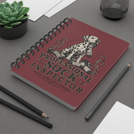 Professional Sock Inspector - Spiral Journal - Chili