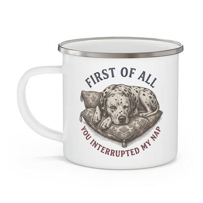 First of All You Interrupted My Nap - Enamel Mug 12oz