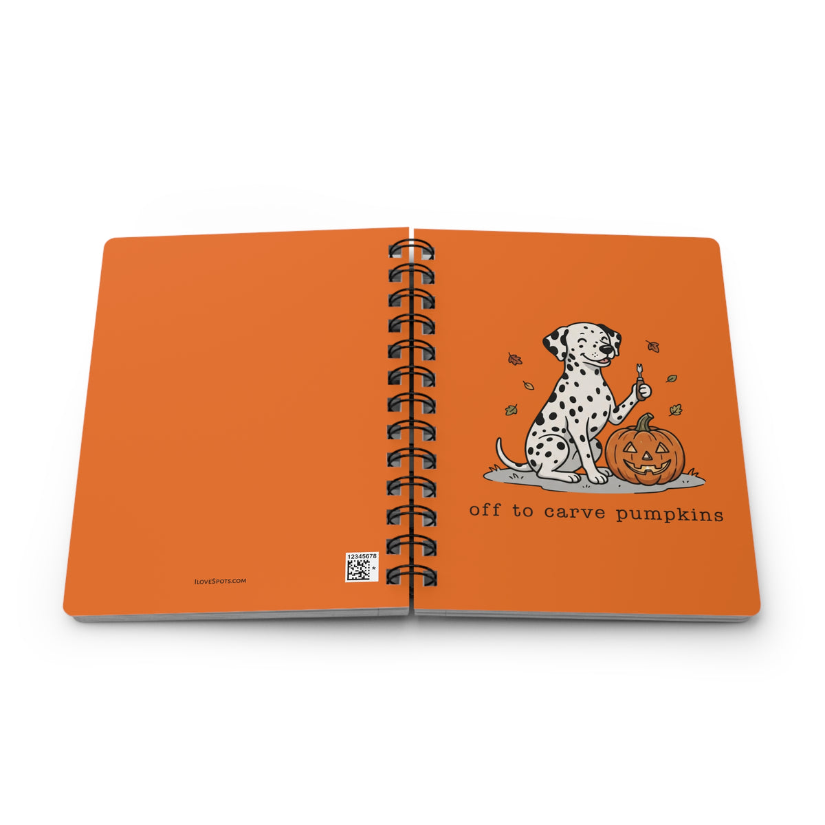 Off To Carve Pumpkins - Spiral Journal - Orange