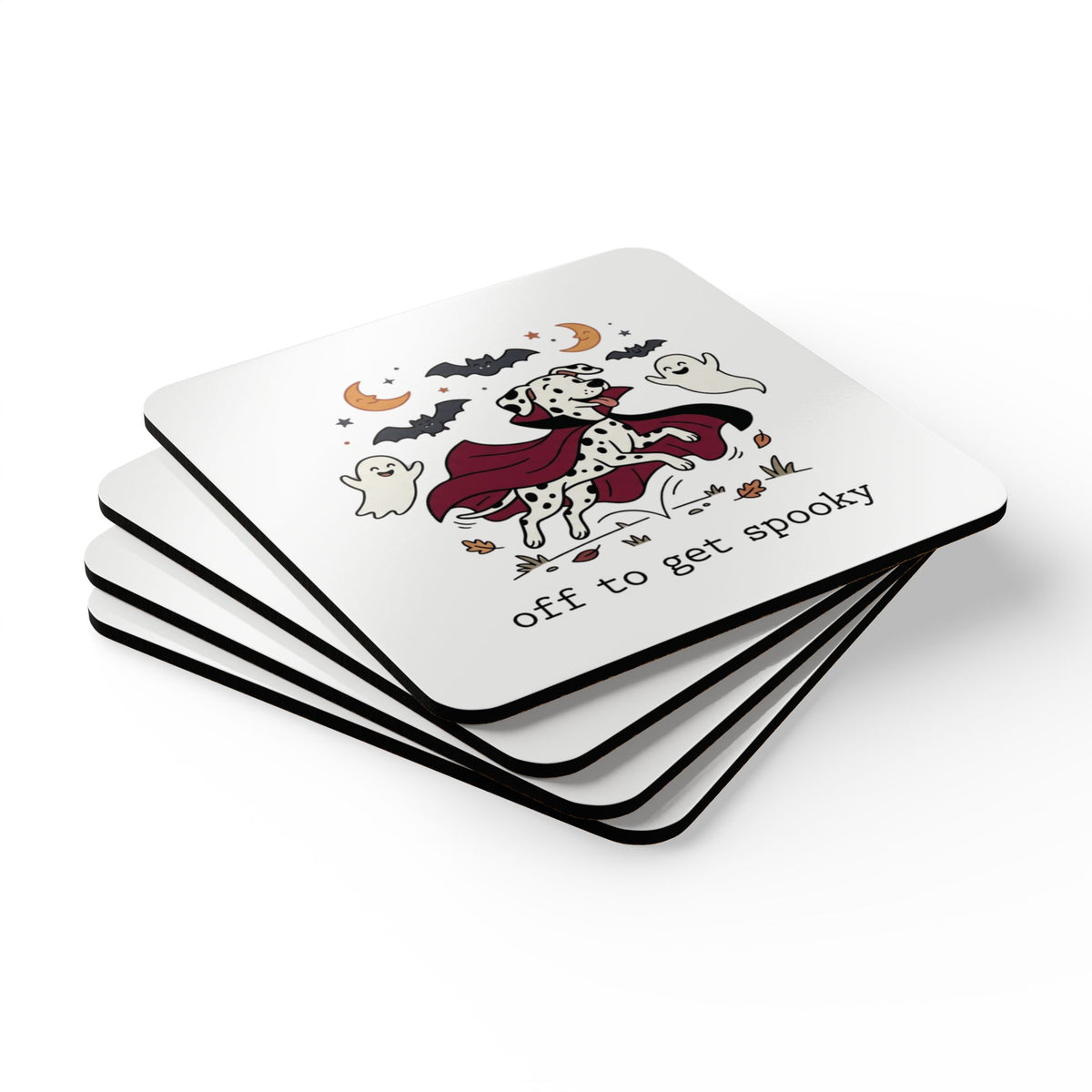 Off To Get Spooky - Corkwood Coaster Set