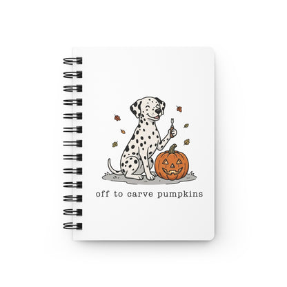 Off To Carve Pumpkins - Spiral Journal - White