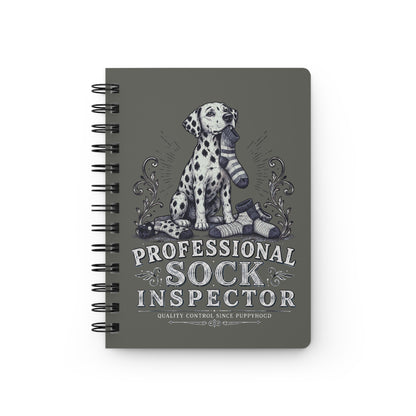 Professional Sock Inspector - Spiral Journal - Pepper white