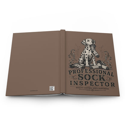 Professional Sock Inspector - Hardcover Journal - Espresso