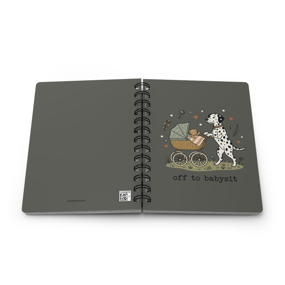 Off To Babysit - Spiral Journal - Pepper